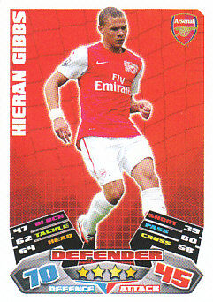 Kieran Gibbs Arsenal 2011/12 Topps Match Attax #7